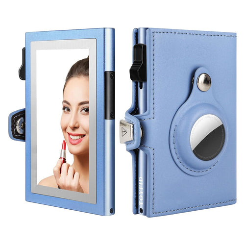 AirTag-Ready Mini Wallet with Mirror