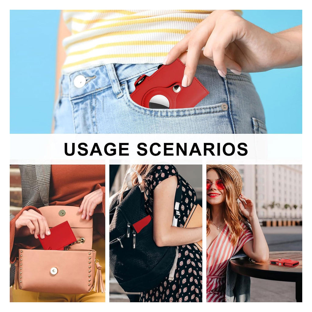 AirTag-Ready Mini Wallet with Mirror