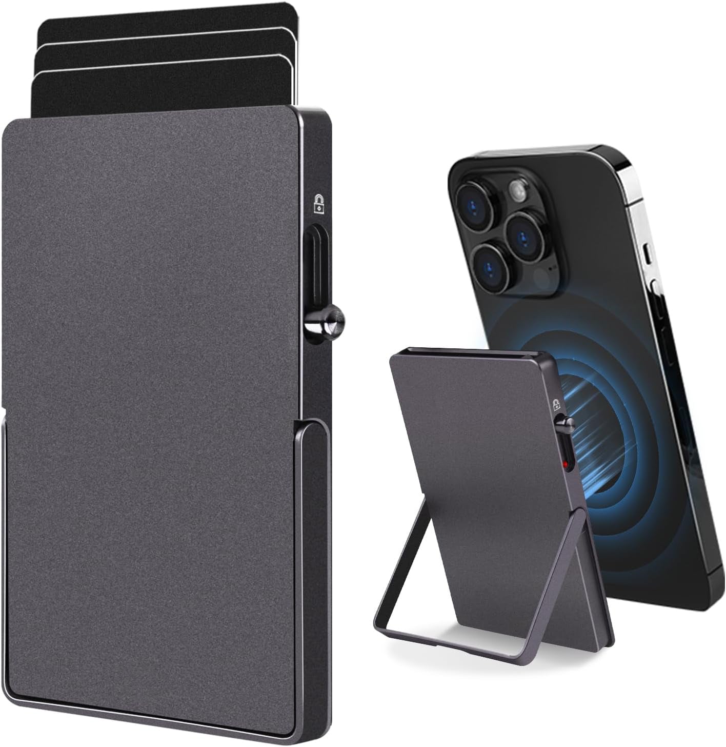 Magnetic Phone Wallet Stand – Slim Card Holder