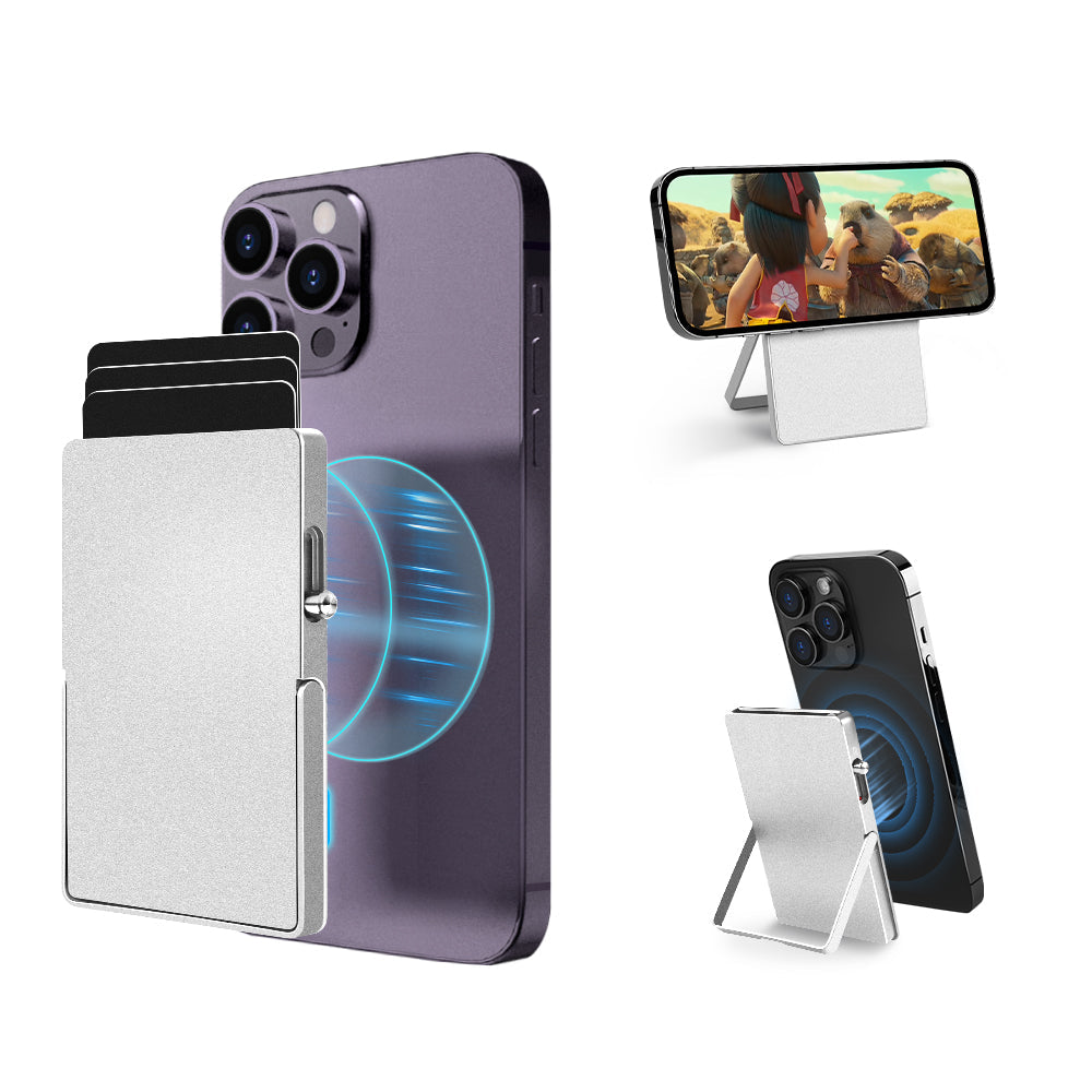 Magnetic Phone Wallet Stand – Slim Card Holder